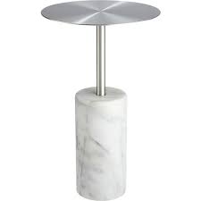 Cuff Link Marble Side Table Marble Side Tables Side Table Sleek Furniture