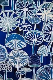 My Paisley World Curated Color Navy Blue Prints Pattern Art Batik Art