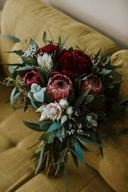 Maybe you would like to learn more about one of these? Gallery Burgundy Proteas And Greenery Eucalyptus Wedding Bouquet Deer Pearl Flowers
