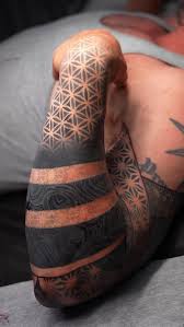 Blackwork Tattoo Sleeve Geometric