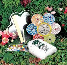 $9.99 quick view sale pineapple welcome stepping stone was: Mosaic Flower Stepping Stone Kit Diy Kit Flower Garden Design Artsandcrafts Art Flower Stepping Stones Mosaic Flower Stepping Stone Kits