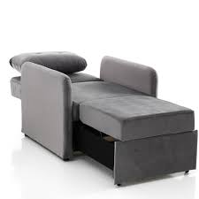Il tuo arredamento per la casa a prezzi imbattibili. Poltrona Letto Design Moderno In Velluto Colore Grigio Cm 83x95x90h Collyshop