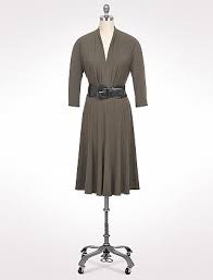 Belted Funnel Neck Jersey Dress Dressbarn Dresses Miss Dress