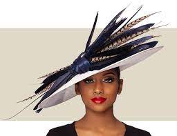 Monroe Ivory With Natural And Navy Blue Kentucky Derby Hats Derby Hats Kentucky Derby