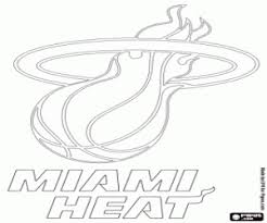 Miami heat coloring pages home template. Miami Heat Badge Coloring Page Printable Game