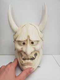 般若面 魔除け 壁掛け 木彫 お面 はんにゃ 般若 インテリア 木製 能面