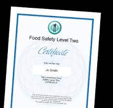 Food Hygiene Certificate For Secondary Schools