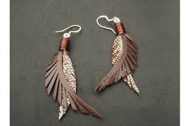 Feather Earring Svg Stacked Leather Earrings Svg By Sharpsvg Thehungryjpeg Com