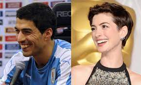 Photos 9 Brilliant Footballer Lookalikes Luis Suarez And Anne Hathaway Sports Nigeria