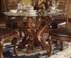 ( round table & 6 side chair),created for macy's. Acme Dresden Round Dining Table In Cherry 60010 Dining Table Glass Top Dining Table Round Dining Table