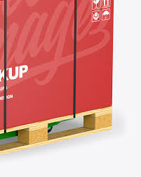 Hand Pallet Truck Glossy Box Mockup In Box Mockups On Yellow Images Object Mockups