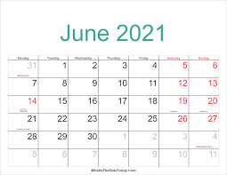 Phases of the moon are calculated using local time in new york. June 2021 Calendar Printable With Holidays Whatisthedatetoday Com