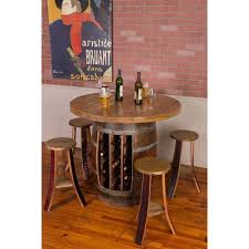 Napa East Wine Barrel Round Table Top Set Rack Base In 2020 Round Table Top Wine Barrel Table Top