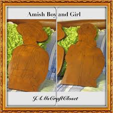 Many of the women in amish communities turn to sewing, not only because they. Wall Art Amish Boy Girl Handmade Hand Painted Vintage Wooden Folk Art Jamscraftcloset