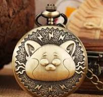 Classical Cute Lightning Cat Unisex Quartz Pocket Watch Necklace Pendant Chain | eBay