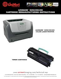 Lexmark E250 350 450 Cartridge Remanufacturing Manualzz Com