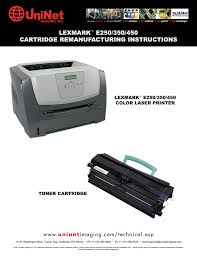 lexmark e250 350 450 cartridge remanufacturing manualzz com