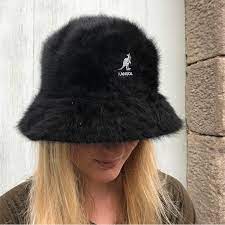 Kangol Black Fluffy Bucket Hat Super Warm And Depop Fluffy Bucket Hat Kangol Hats Kangol Bucket Hat