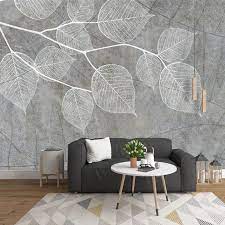 It may also house your television, reading chair, game table, or conversation pit. Modern Light Grey Wallpapers For Walls 3d Photo Wall Papers Living Room Home Decor Vintage Creative 3d Wallpapers Murals Leaf Wallpapers Aliexpress