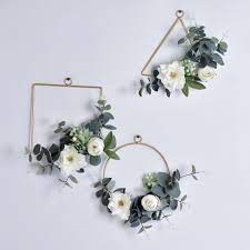 Get exactly what you want! Wrought Iron Geometric Wreath Ring Wall Hanging Decoration Floral Hoop Wreath Artificial Silk Flower For Wedding Party Decor Wreaths Garlands Aliexpress