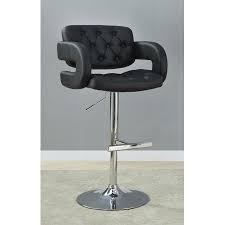29 H Adjustable Height Bar Stool With Black Seat And Chrome Base Walmart Com In 2020 Adjustable Bar Stools Bar Furniture Black Bar Stools