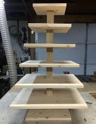 6 Tier Square Custom Made Solid Pine Cupcake Stand Unfinished Holds Up To 148 Cupcakes Craft Booth Displays Christmas Tree Village Display Store Decor