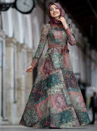 Etnik Desenli Elbise Pudra Gamze Polat Hijab Fashion Muslim Women Fashion Muslimah Dress