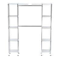 69 inch portable closet organizer large space clothes. Mainstays Closet Organizer 2 Tower 9 Shelves Easy To Assemble Black Walmart Com Closet Organizing Systems Closet Organization Wire Closet Systems
