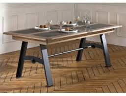 Table De Salle A Manger Style Atelier Modele New York En Chene Et Ceramique Table Tablechene Tabl Table Salle A Manger Salle A Manger Bois Salle A Manger