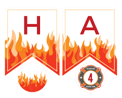 ✓ free for commercial use ✓ high quality images. Personalized Fire And Flames Printable Happy Birthday Banner For A Modern Fireman Birthday Party Or Planes Fire Rescue Inspired Birthday Party Merriment Design