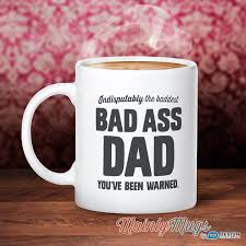 Gift for dad from, my daddy is my hero by emmaandthebean. Bad Ass Gift For Dad Father Son Gift Dad Mug Father Daughter Gift Design Invent Print