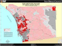 High Fire Hazard Map San Diego Hazard Map San Diego County