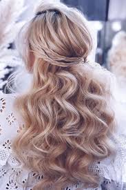 45 Perfect Half Up Half Down Wedding Hairstyles Wedding Forward Long Hair Styles Curls For Long Hair Wedding Hair Down