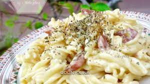 Resep sederhana spaghetti super lezat bisa dibuat di rumah. Resep Cara Membuat Pasta Spaghetti Fusili Carbonara By Olinyolina Youtube