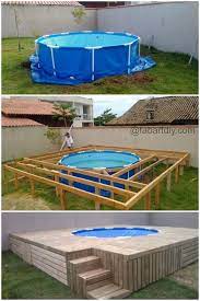 Diy wooden floating pool tray (via themerrythought.com) to let your kids have more fun in the pool, you can make some pool octopus pals. Diy Outdoor Floating Swimming Pool Deck Diy Swimming Pool Swimming Pool Decks Backyard Pool