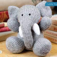 Plastic canvas projects & free patterns. Cuddly Elephant Knit Toy Pattern Free Baby Knitting