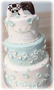 Weddingcake Playstation Ps4 Hochzeitstorte Ps4 Playstation 4 Playstation Controller Love Cake Topper Funny Wedding Cakes Wedding Cake Inspiration