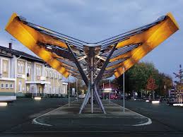 Bus Station In Emsdetten Train Station Architecture Bus Station Bus Stop Design