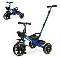 Navi-Go Kids Tricycle Blue | KRIDDO Safe & Stylish Push Tricycle