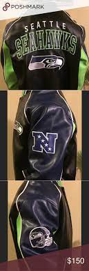 Seahawks Varsity Jacket Faux Leather Xl Open To Offers Seahawks Varsity Jacket Faux Leather Xl New With Tags N Varsity Jacket Jackets Varsity Jacket Outfit