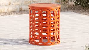 Lattice Orange Outdoor Side Table Reviews Crate And Barrel Side Table Outdoor Side Table Crate And Barrel