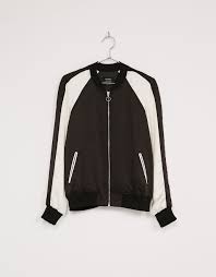 Black And White Satin Bomber Jacket If The Leather Effect Bomber Jacket Isn T Available Anymore This One Says No More Excuses On The Back Size M Satin Bomber Jacket Jackets Satin Jackets