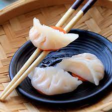 3 add the chopped shrimp to a medium mixing bowl, along with the bacon, bamboo shoots, and scallion. Dim Sum Shrimp Dumpling Har Gow Recipe Appetizers Lunch Main Dishes With Carrots Wheat Starch Tapio Cooking Chinese Food Dim Sum Recipes Shrimp Dumplings