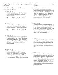 The algebra 1 regents exam measures a student's understanding of the common core learning standards for algebra 1. Integrated Algebra Math A B Regents Questions By Performance