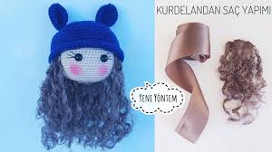 Amigurumi Kivircik Sac Yapimi How To Make Amigurumi Hair From Ribbon In 2020 Crochet Hats Crochet Amigurumi