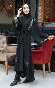 Sahranur Pullu Tesettur Abaya Modelleri Moda Stilleri Kiyafet Abayalar