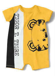 tigor t tigre macacao amarelo bebe menino tigor camisetas para meninos roupas infantil