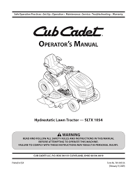 There are two switches activated via the brake pedal and shaft. Cub Cadet Sltx 1054 User Manual Manualzz