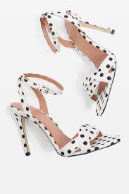 Black And White Polka Dot Shoes Heels Carousel Image 0 White Shoes Heels Heels Prom Heels