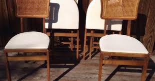 Vintage Set Of 4 Stakmore Mid Century Cane Back Wooden Folding Chairs Wooden Folding Chairs Chair Folding Chair